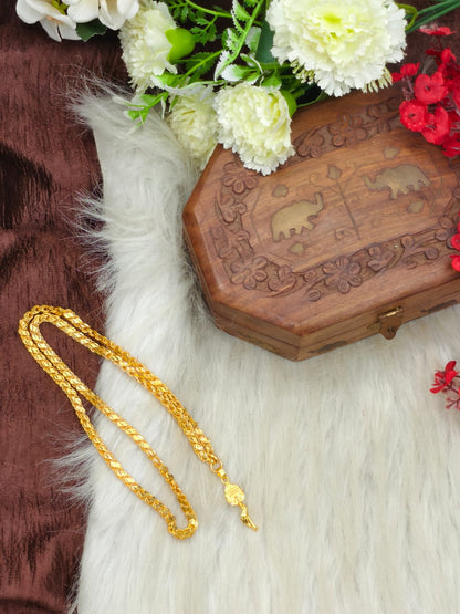 Forming matte finished (1Gram gold plated) Leaf  Chain With Doller
