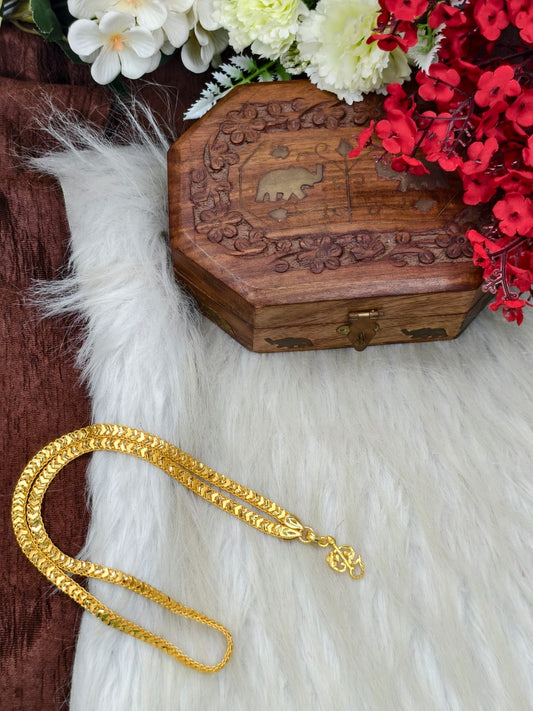 Forming matte finished (1Gram gold plated) V Patta Chain with Doller