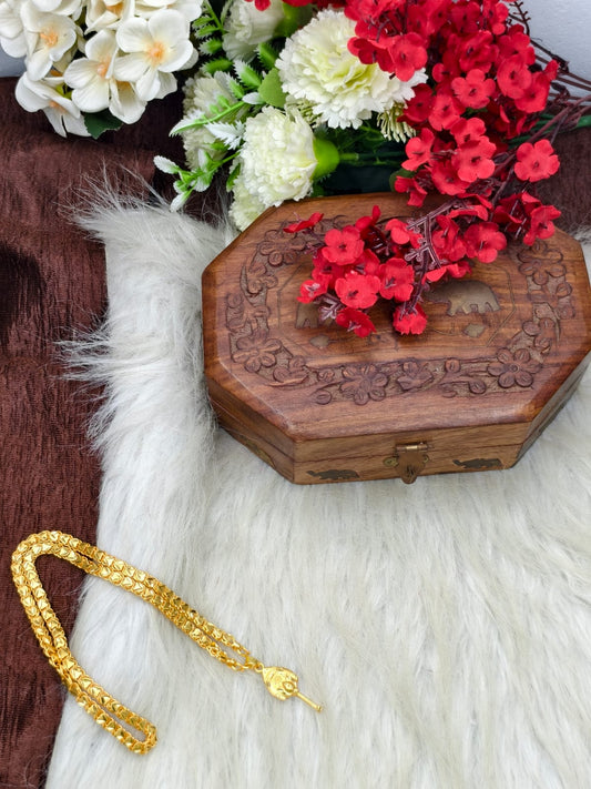 Forming matte finished (1Gram gold plated) Heart  Chain With Doller