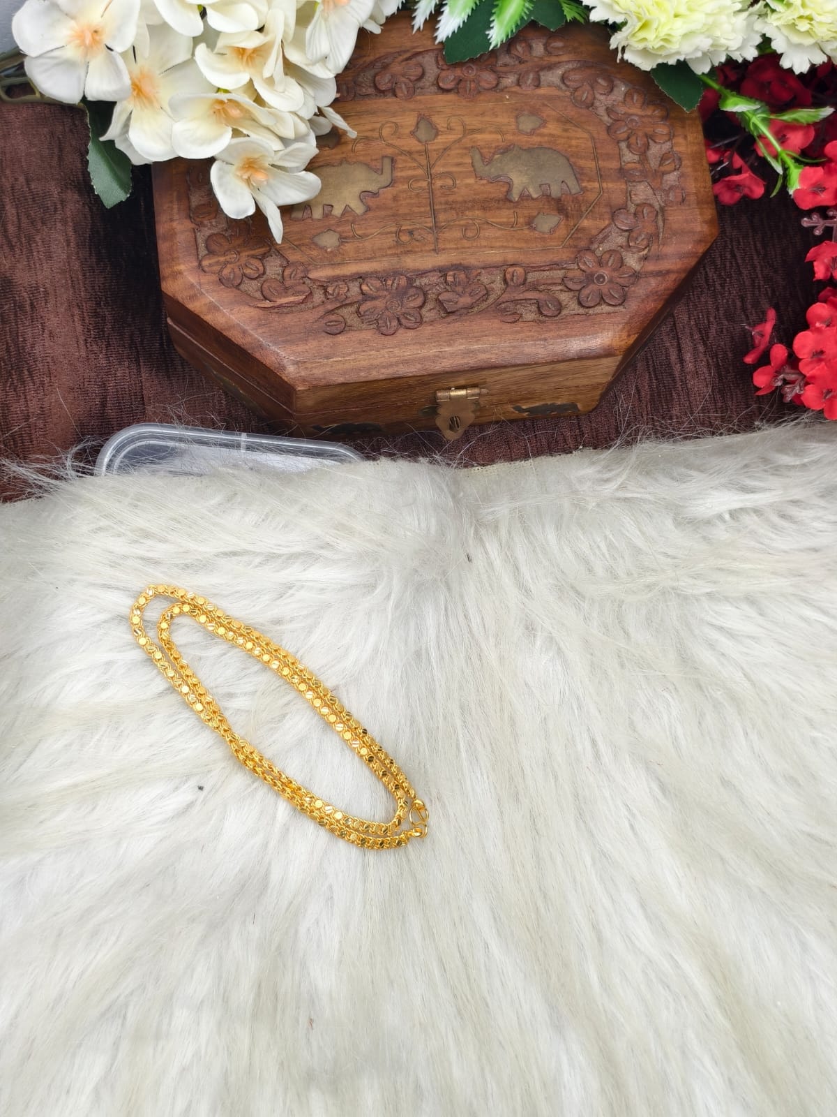 Instagram Trending (1Gram gold Plated) Short Chain matte finished