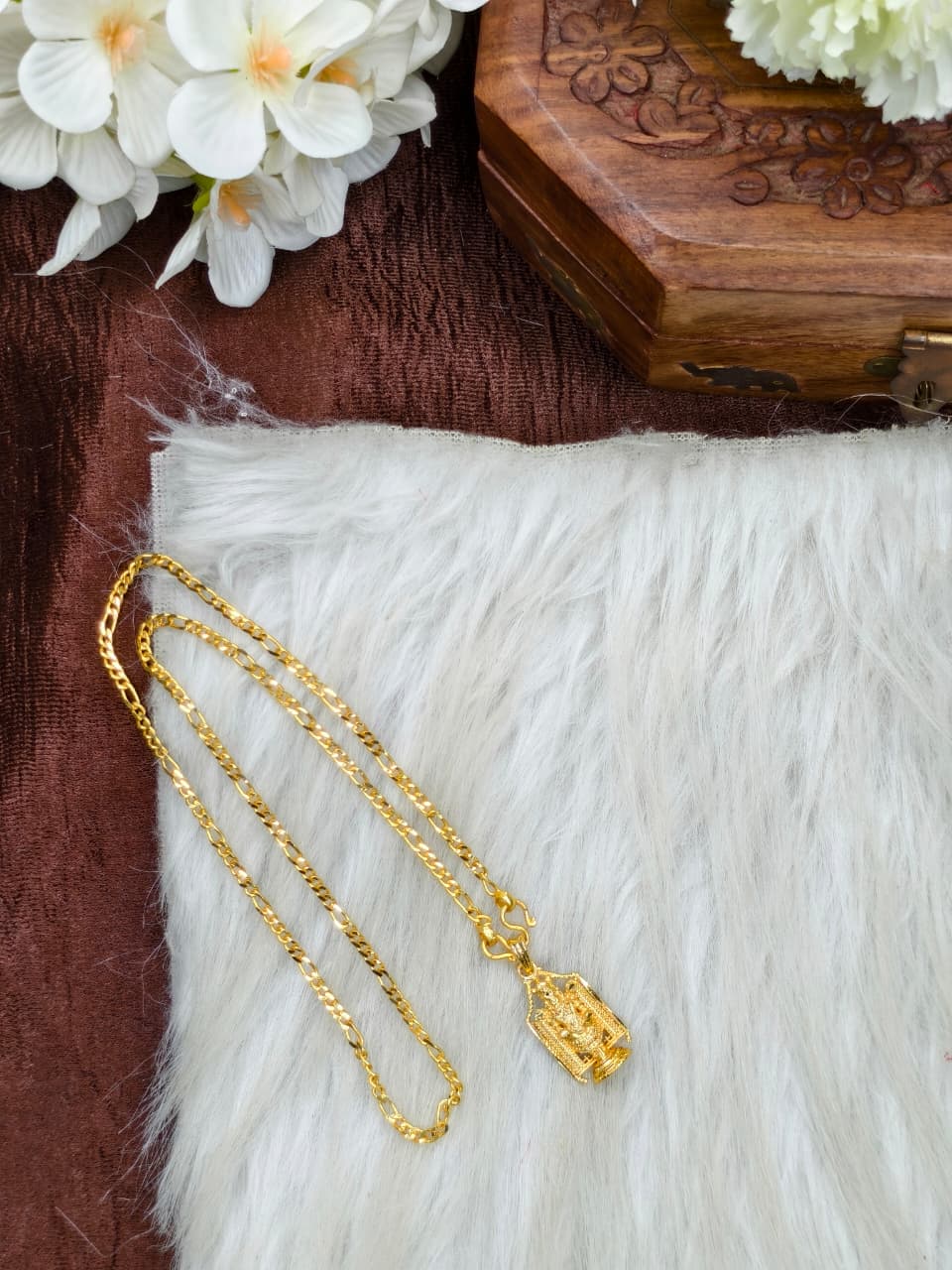 ✨Foming  Dollar Matte Finish Chain – Gold Plated Jewellery for Women✨