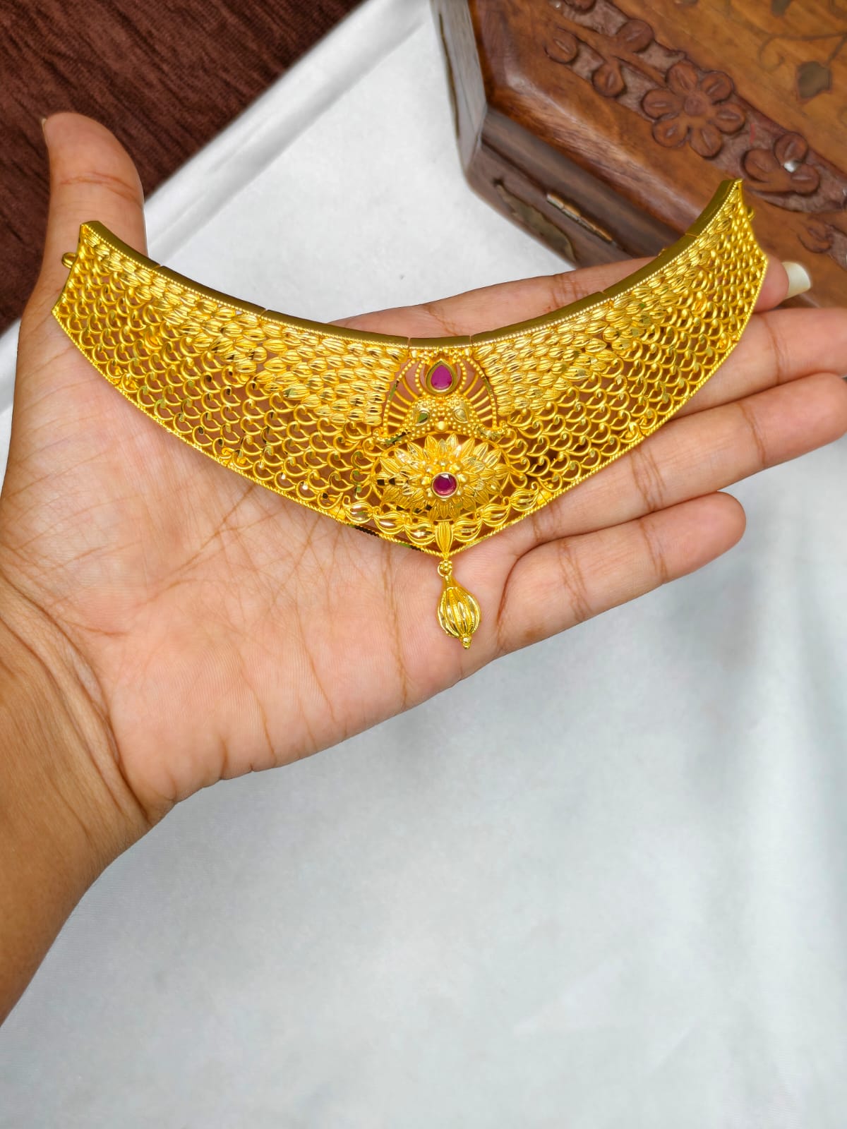 1 Gram Gold Plated Choker Necklace for Women | Traditional & Elegant Jewellery
