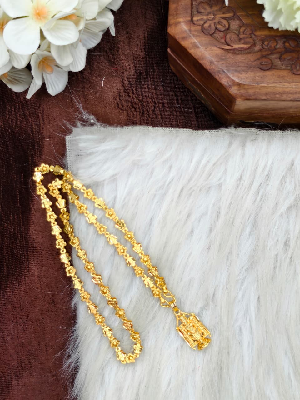 ✨Foming  Dollar Matte Finish Chain – Gold Plated Jewellery for Women✨