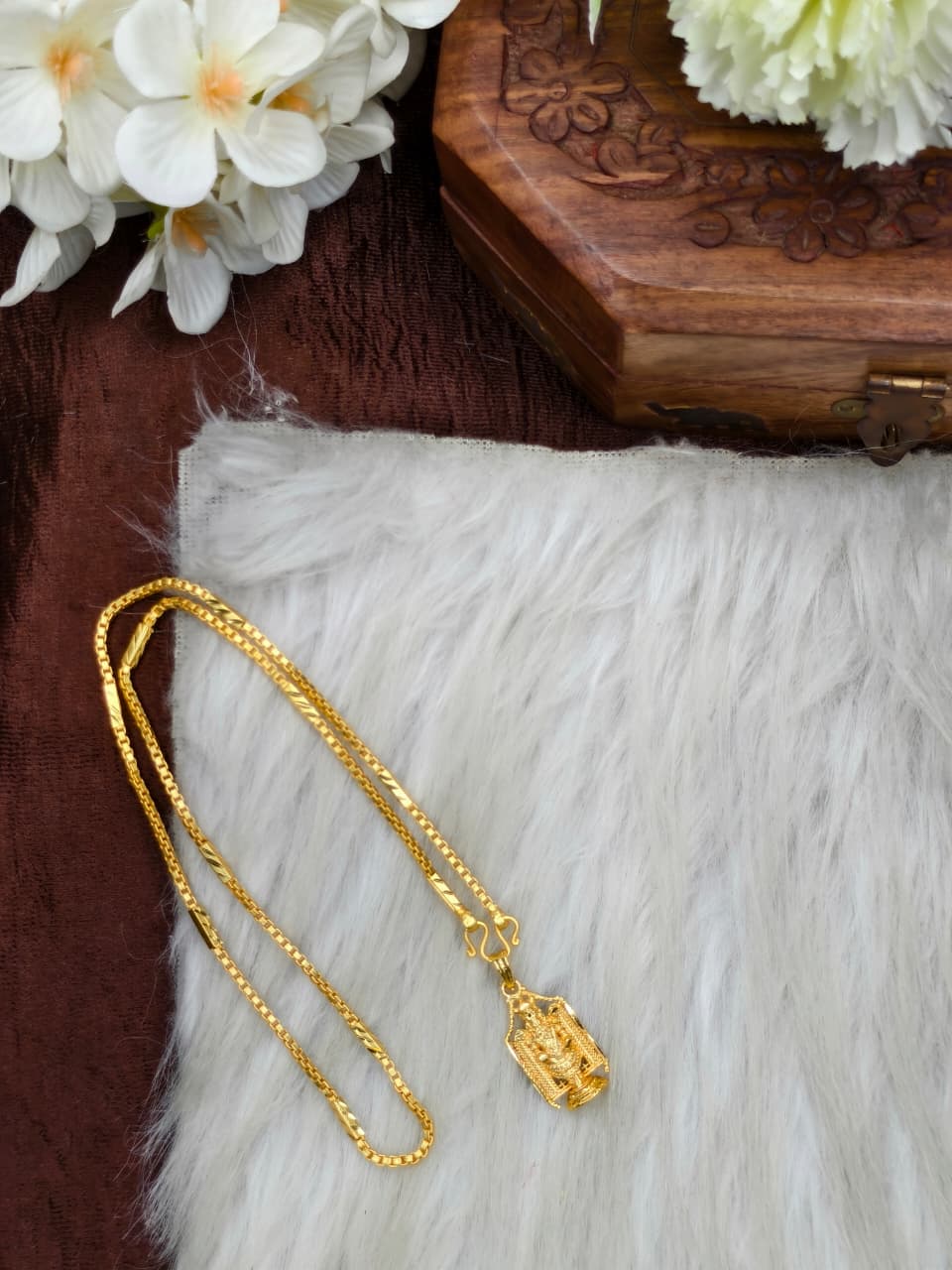 ✨Foming  Dollar Matte Finish Chain – Gold Plated Jewellery for Women✨