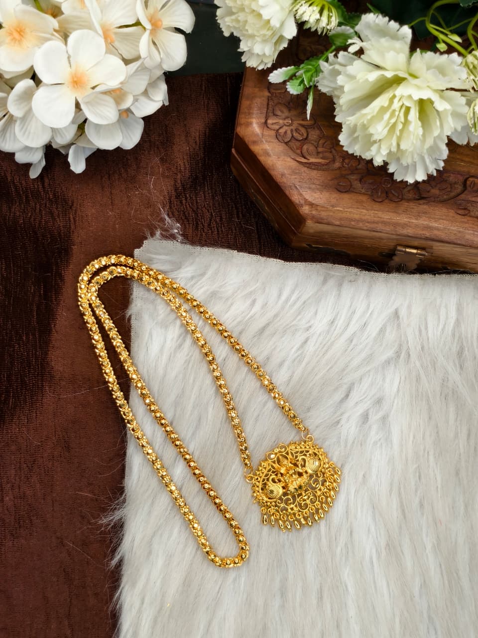 ✨✨Micro KL-Arumbu Dollar Chain Matte Finish Chain – Gold Plated Jewellery for Women