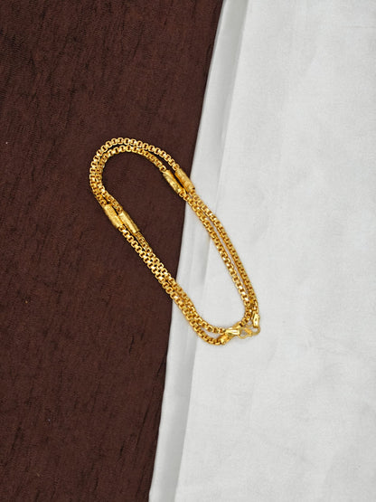 Men’s Elite Gold-Plated Chain – Modern Heavy-Style Design 24inc