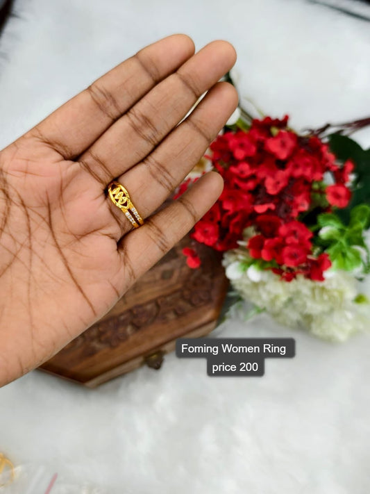 Elegant Women’s 1 Gram Gold Ring – Matte Finish
