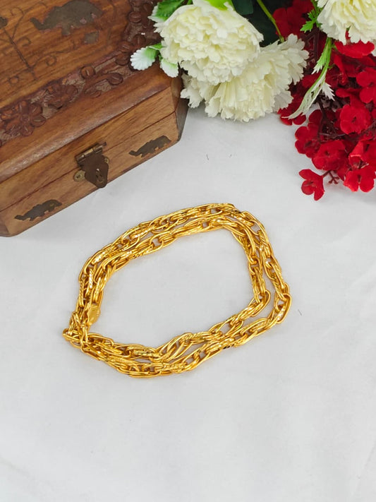 Men’s Elite Gold-Plated Chain – Modern Heavy-Style Design Model-1
