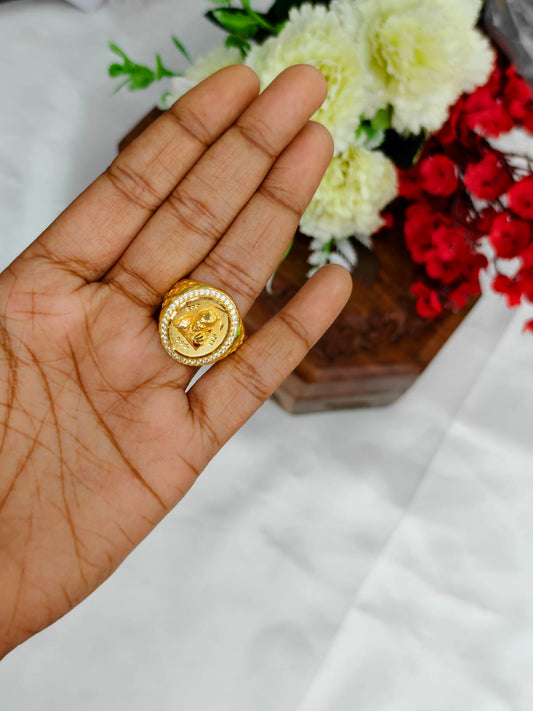 Men’s 1 Gram Gold Ring – Matte Finish ✨