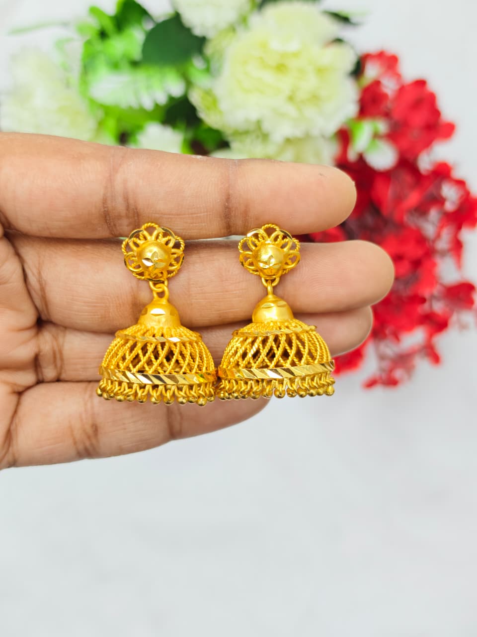 Instagram Trending (1Gram gold Plated) Jhumki