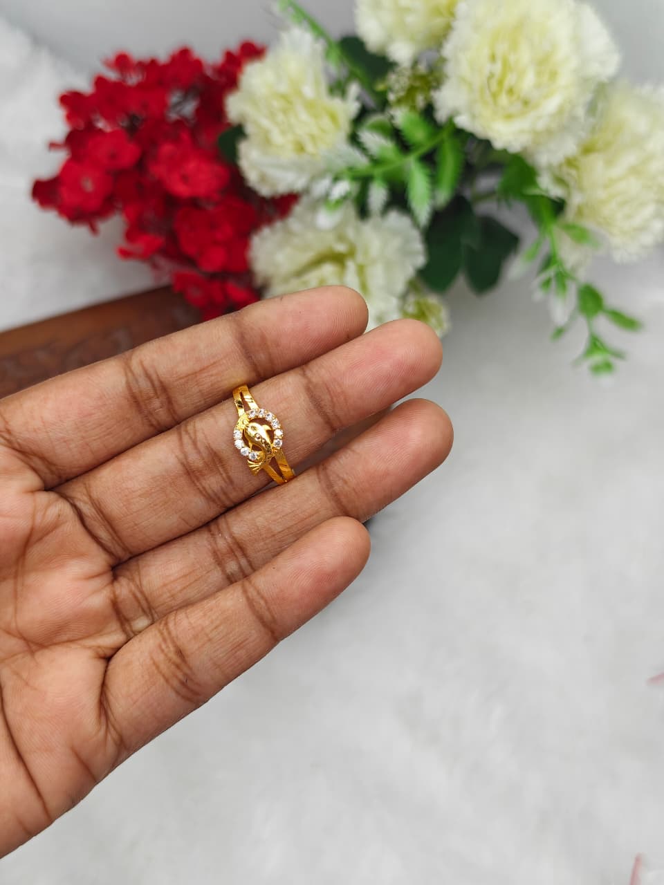 Elegant Women’s 1 Gram Gold plain Ring – Matte Finish