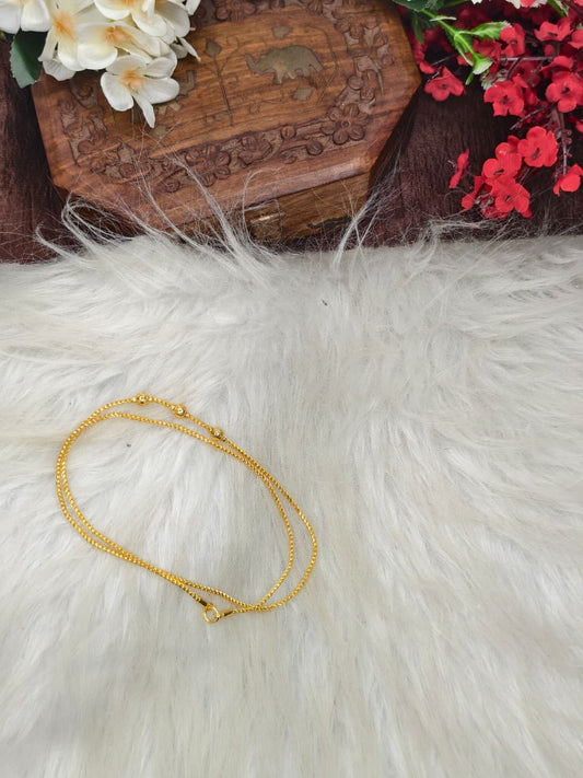 Mugappu chain (1Gram Gold plated) Plain Model