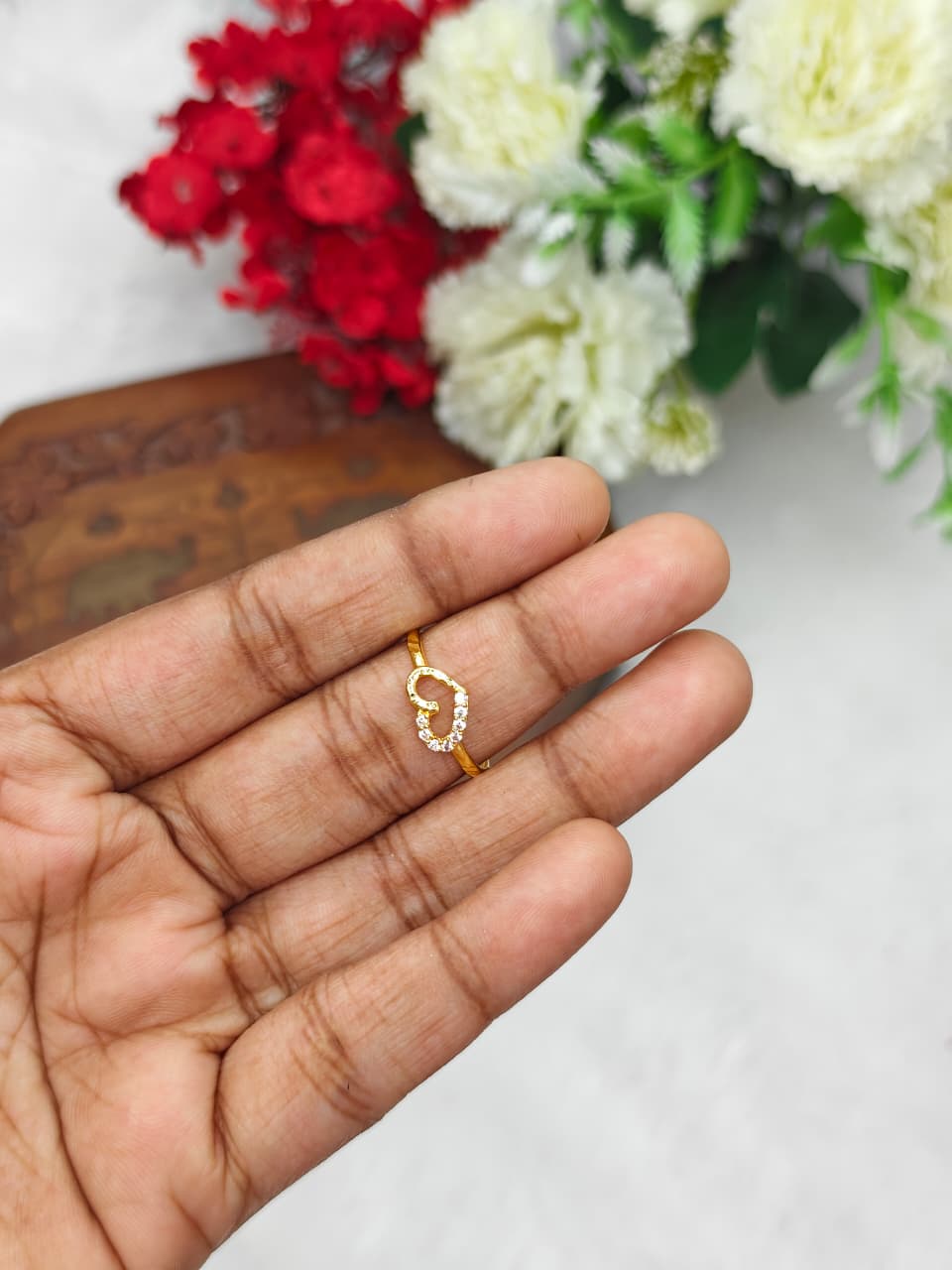 Elegant Women’s 1 Gram Gold plain Ring – Matte Finish