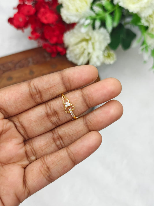 Elegant Women’s 1 Gram Gold plain Ring – Matte Finish