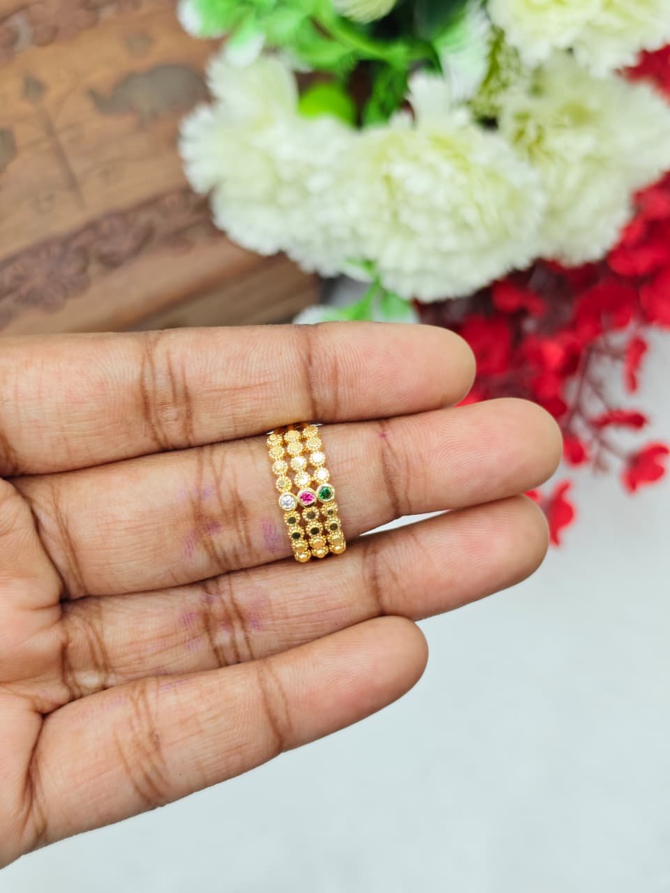 Elegant Women’s 1 Gram Gold plain Ring – Matte Finish