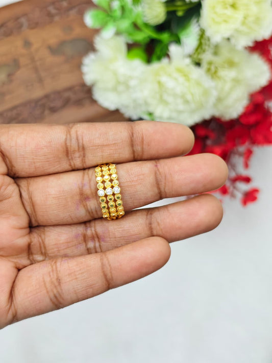 Elegant Women’s 1 Gram Gold plain Ring – Matte Finish