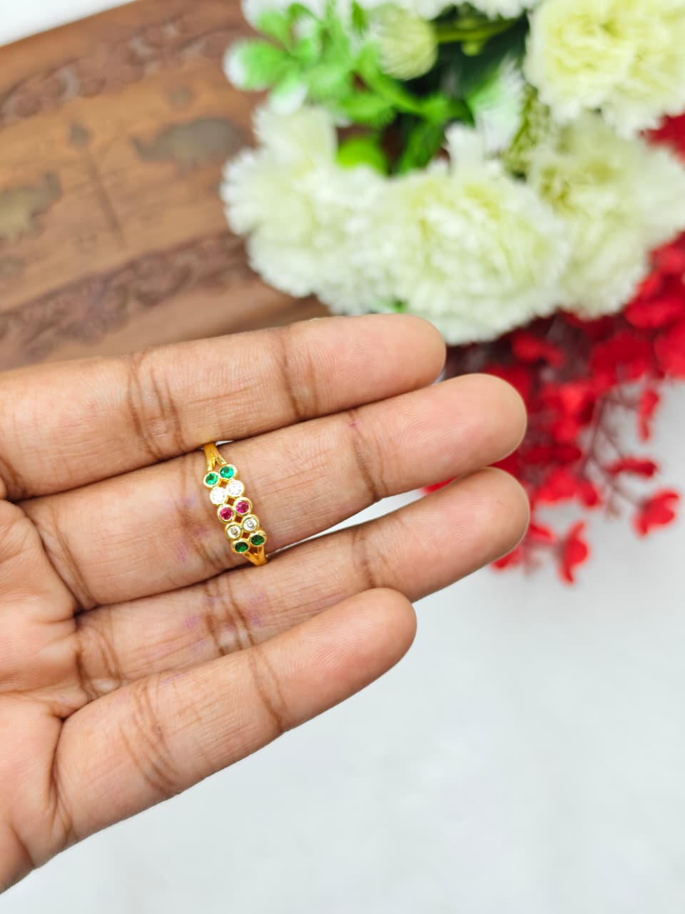 Elegant Women’s 1 Gram Gold plain Ring – Matte Finish