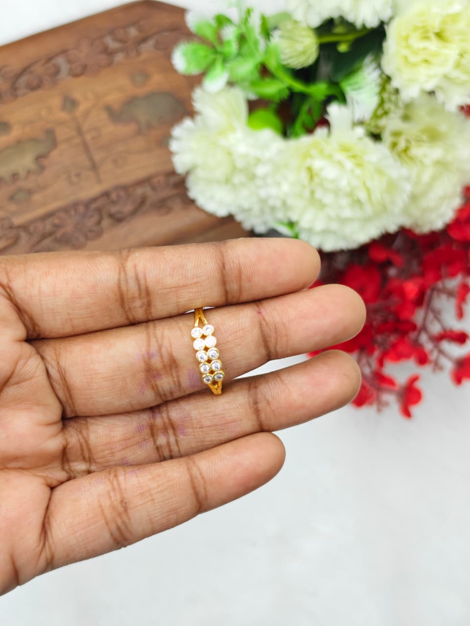 Elegant Women’s 1 Gram Gold plain Ring – Matte Finish