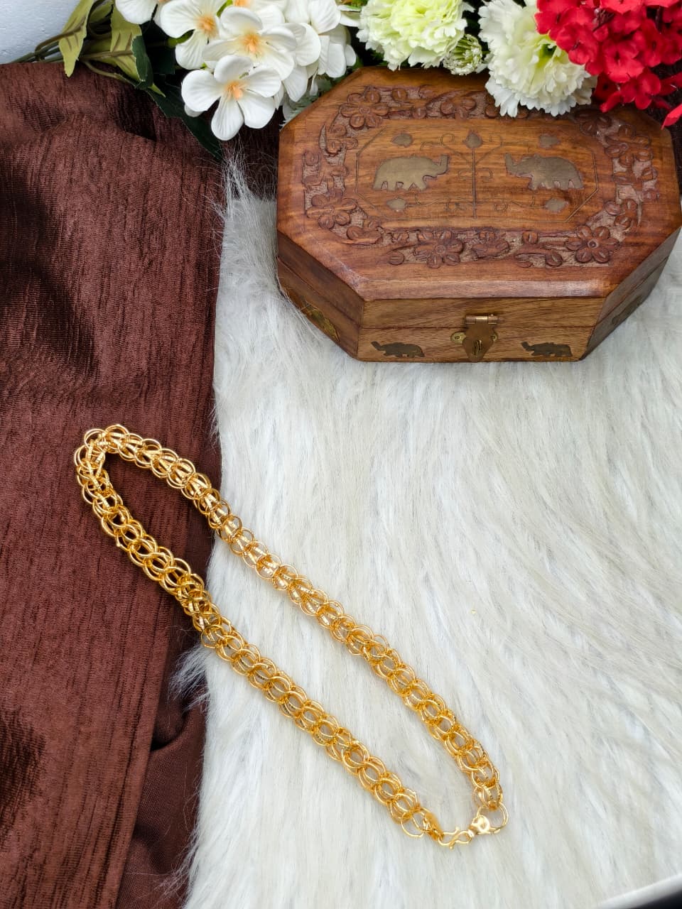 Men’s Elite Gold-Plated Chain – Modern Heavy-Style Design