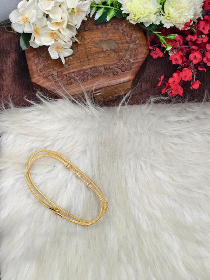 Mugappu chain (1Gram Gold plated) Stone Model