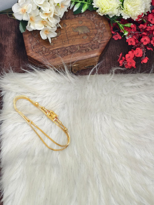 Mugappu chain (1Gram Gold plated) Stone Model