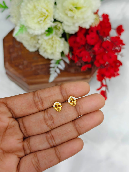1 Gram Gold  Plated Forming Women’s Side Earrings | Stylish Daily Wear Earrings