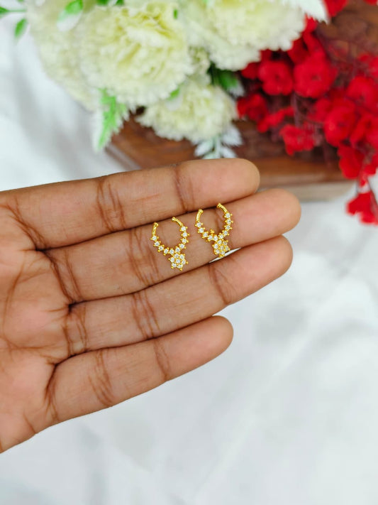 1 Gram Gold Plated Women’s Nose Pin | Elegant & Trendy Nose Stud