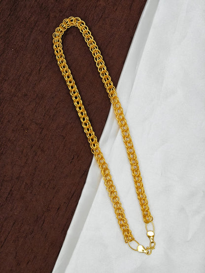 Men’s Elite Gold-Plated Chain – Modern Heavy-Style Design