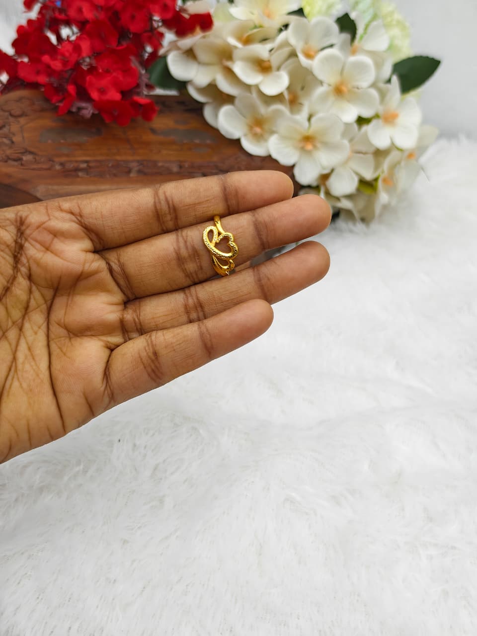 Elegant Women’s 1 Gram Gold plain Ring – Matte Finish
