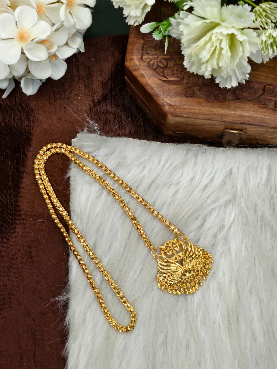 ✨✨Micro KL-Arumbu Dollar Chain Matte Finish Chain – Gold Plated Jewellery for Women