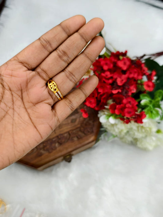 Elegant Women’s 1 Gram Gold Ring – Matte Finish
