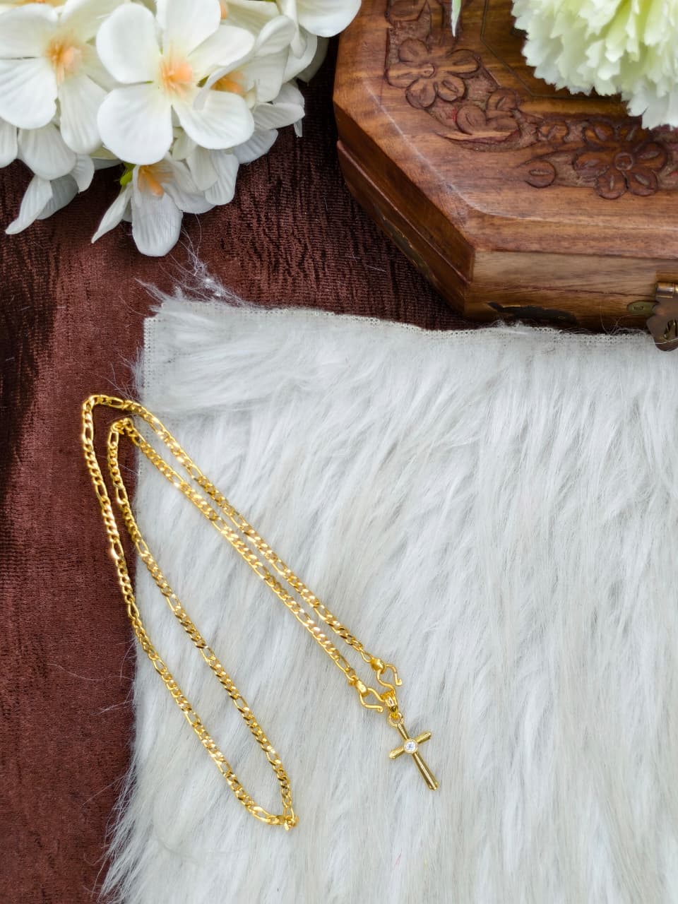 ✨Foming  Dollar Matte Finish Chain – Gold Plated Jewellery for Women✨