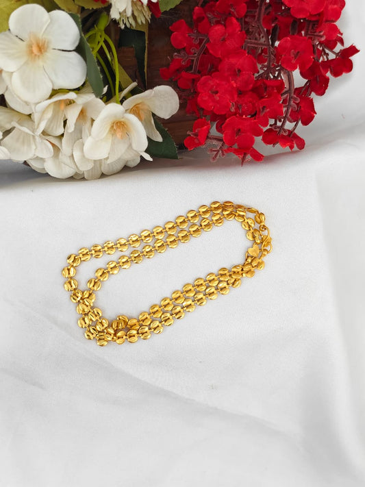 1 Gram Gold Plated Anklet for Women | Premium Gold Covering Ankle Chain | Traditional Daily Wear Jewellery