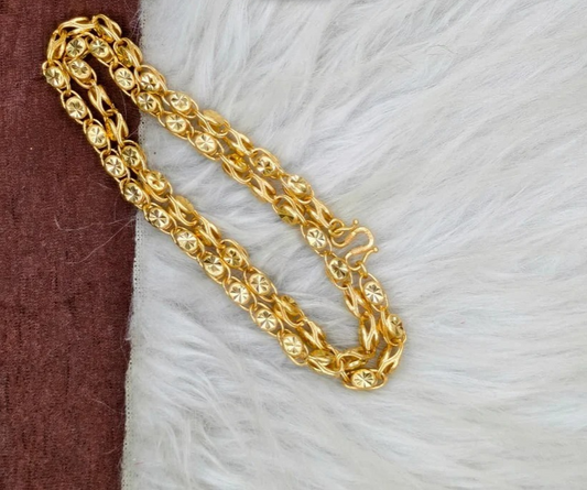 Royal Men’s Gold Chain – Luxury Finish & Unique Pattern 24inc