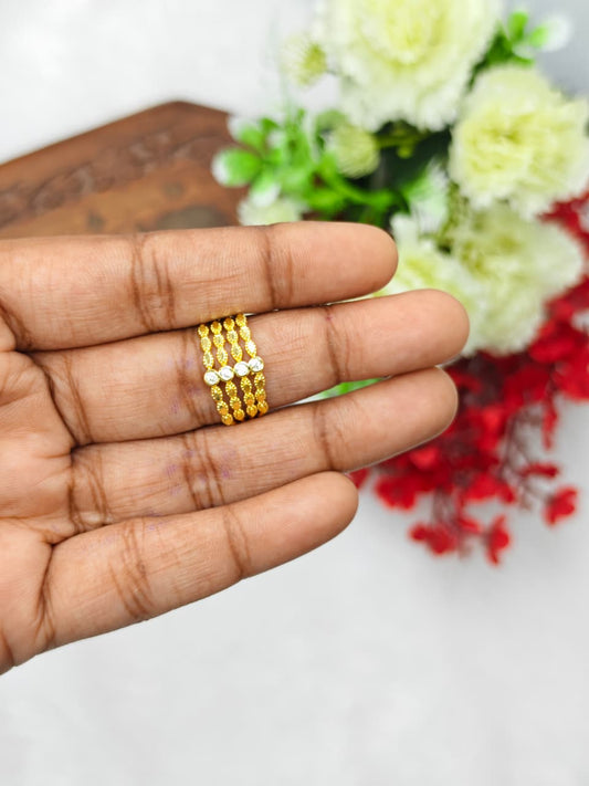 Elegant Women’s 1 Gram Gold plain Ring – Matte Finish