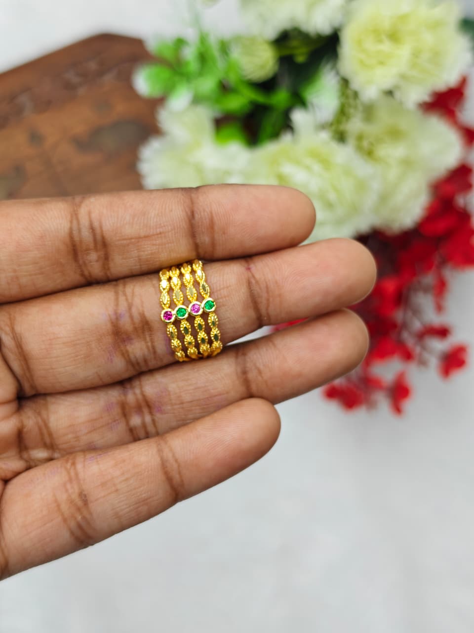 Elegant Women’s 1 Gram Gold plain Ring – Matte Finish
