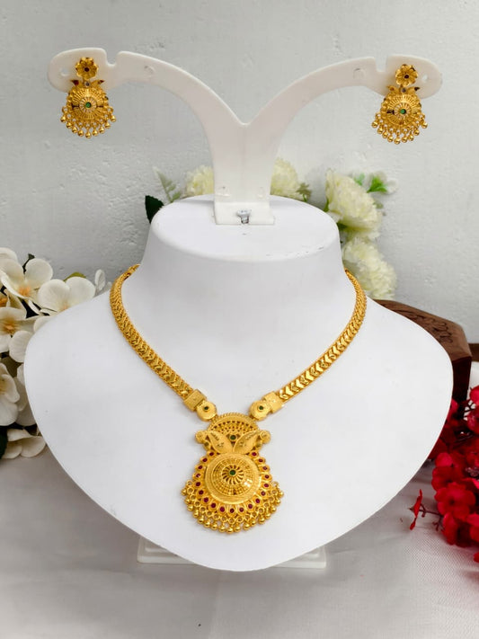 Trending Mini Gold Necklace Set – Premium Gold Look Finished