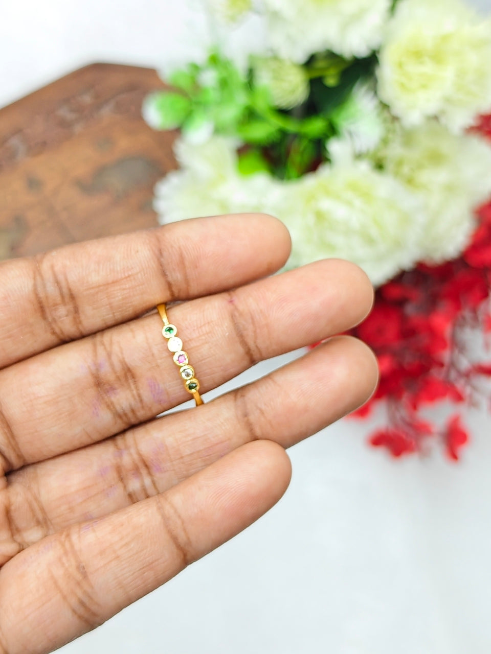 Elegant Women’s 1 Gram Gold plain Ring – Matte Finish