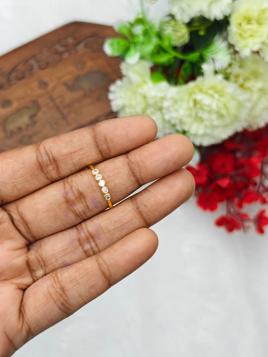 Elegant Women’s 1 Gram Gold plain Ring – Matte Finish