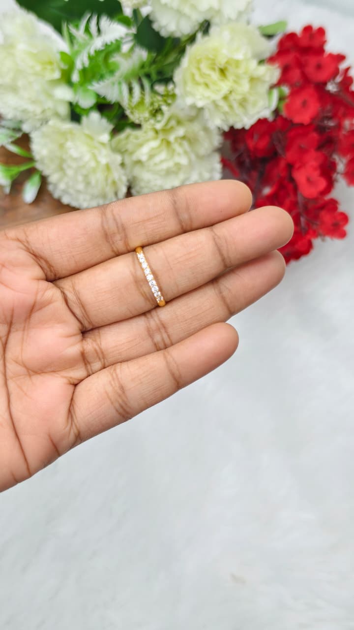 Elegant Women’s 1 Gram Gold plain Ring – Matte Finish