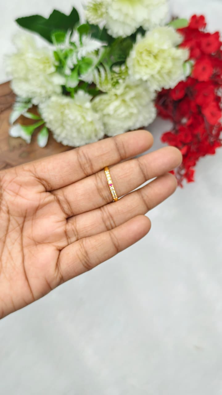 Elegant Women’s 1 Gram Gold plain Ring – Matte Finish