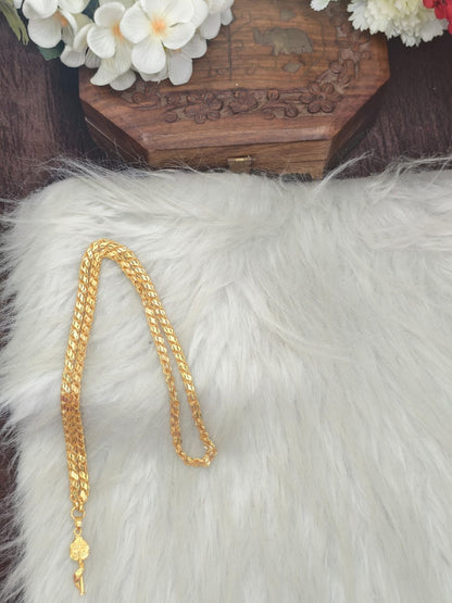 Forming matte finished (1Gram gold plated) Leaf  Chain With Doller