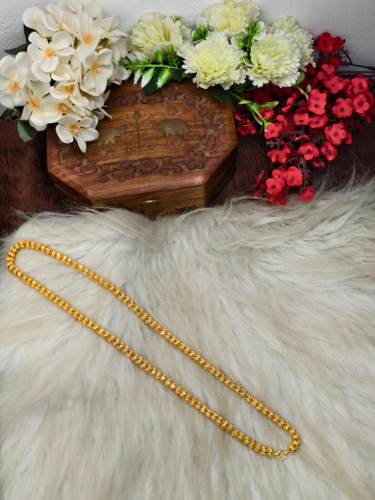 Matte Finished Women’s Gold Plated Chain – Real Gold Look | Daily Wear Elegant Chain