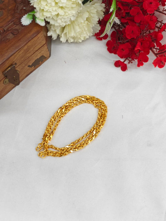 Men’s Elite Gold-Plated Chain – Modern Heavy-Style Design Model-1