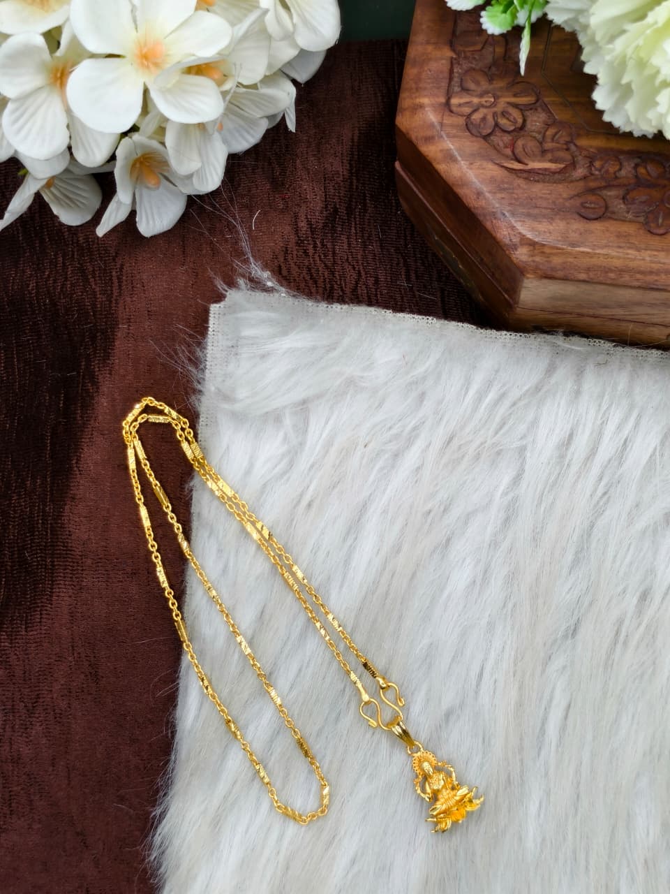 ✨Foming  Dollar Matte Finish Chain – Gold Plated Jewellery for Women✨