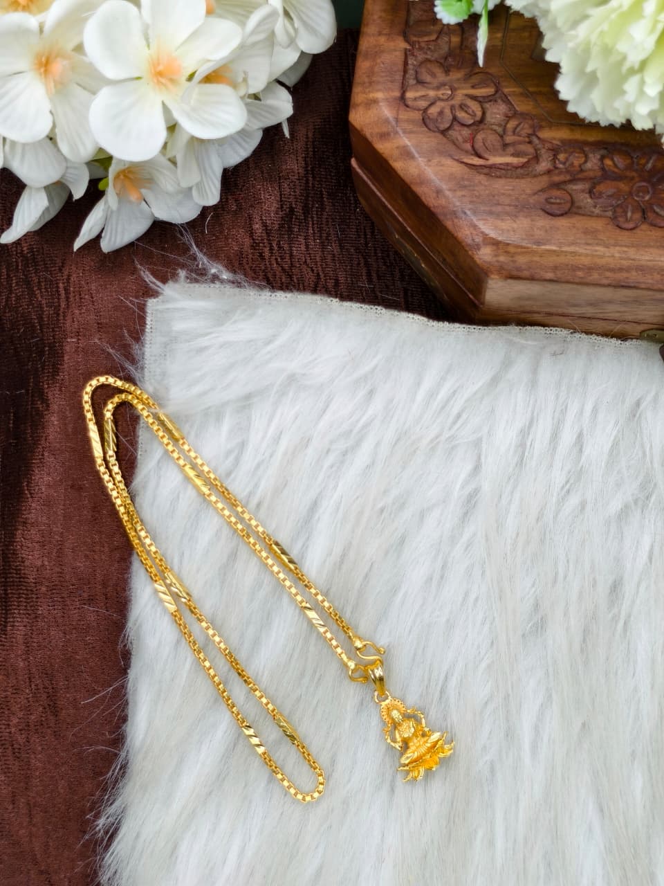 ✨Foming  Dollar Matte Finish Chain – Gold Plated Jewellery for Women✨