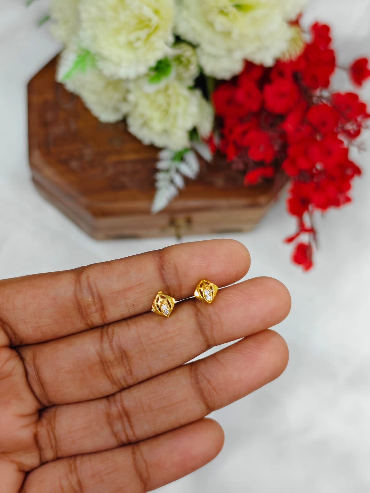 1 Gram Gold Plated Baby Stud Earrings | Cute & Elegant Kids Earrings