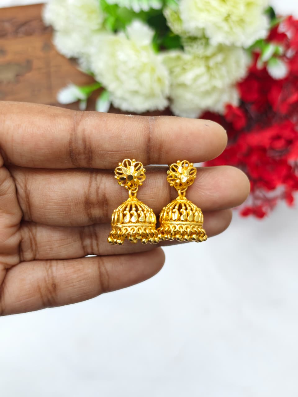 Instagram Trending (1Gram gold Plated) Jhumki