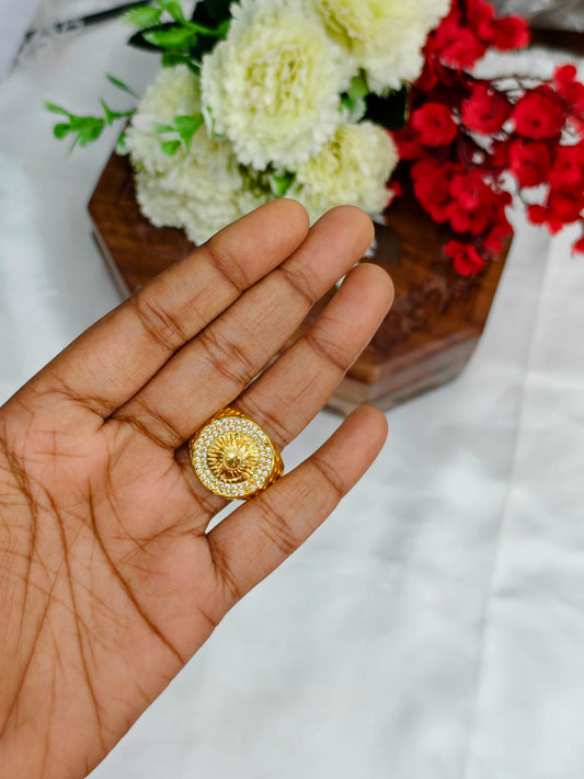 Men’s 1 Gram Gold Ring – Matte Finish ✨