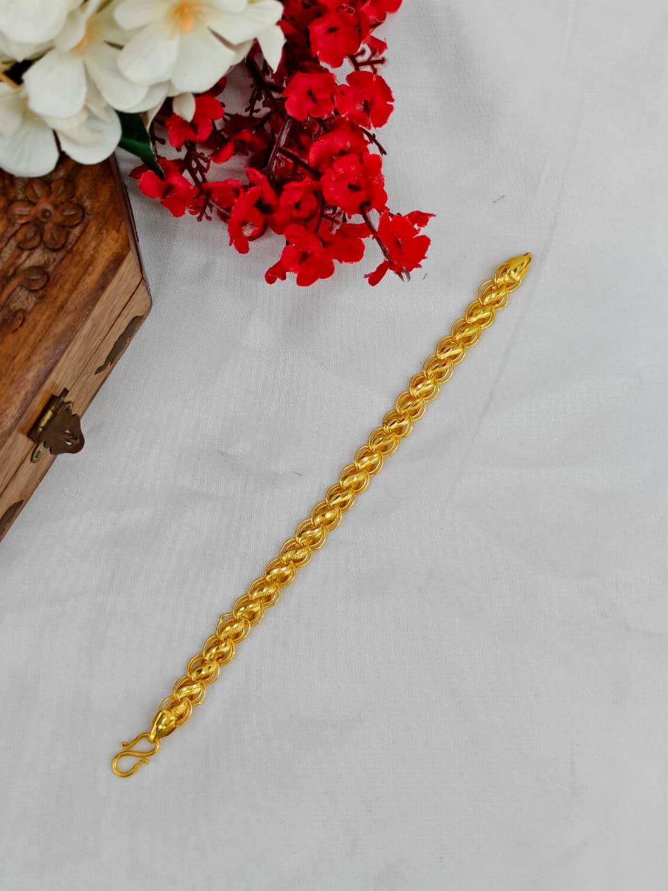 Elegant Leather & Gold Bracelet for Men